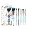 7st Nyb￶rjare Makeup Brush Sats Full Face Cosmetic Brushes for Foundation Eyeshadow Blush