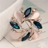 Brooches Women Fashion Jewelry Bauhinia Crystal Brooch Pin For Scarf Buckle Clothing Accessories Flowers Opal