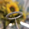 Wedding Rings Ring 14K White Gold plaatsvervangend DF Color Lab Diamond Engagement Matching Band Ring For Women 220829