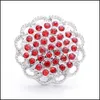 السحر بالجملة بلور الكريستال Sier Color Snap Button Women Harms Houndings Jewelry Groudings Rhinestone 18mm Metal Snaps Buttons DIY BR yzedibleshop DH05W