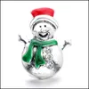 Charms Christmas Snowman Snap Button Charms Informacje biżuterii 18 mm metalowe guziki DIY Bransoletka biżuteria hurtowa d dhseller2010 dh7kj