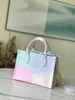 7A top quality Shoulder Tote Bag ON THE GO PM MM GM SPRING IN THE CITY Women Designers sunrise Pastel blue pink Handbags Luxurys Fashion Crossbody Purse Shopping Bags