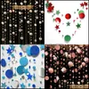 Party Decoration Stars Circar Shaped Sequins Ornament Golden Onion Mirror Wedding Party Flag Pling Flower Ding Blue Decor Carshop2006 Dhqzw