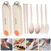 Flatware Sets 1 Set Portable Service Lightweight Fork Spoon Chopstick Kit Home Tableware For Camping Office