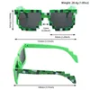 Masques de fête 2022 lunettes de soleil adultes enfants Cos jouer jeu d'action jouet Minecrafter lunettes carrées avec étui EVA jouets pour enfants cadeau