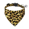 Leopard Bowtie Cat Propaway Bow Bow Tie Bandanas Fashion Fashion Affice مع طوق للحيوانات الأليفة لحفل زفاف حفل زفاف