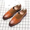 المتسكعون رجال أحذية pu ing suede brogue pattern pattern position toe tee fashion business daily daily all-match ad010