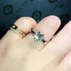 Bröllopsringar 9k vit guldring 1CT 2CT 3CT Luxury Jewelry Engagement Ring Anniversary Ring 220829