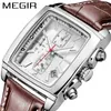 Нарученные часы Megir Original Watch Men Men Top Quartz военные мужские часы кожаные наручные часы Man Clock Relogio Masculino 2022