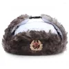 BONETS BONNET RUSSE CCCP BLAGE DE INVERNO BOMBER BOMBER CAPS MAN HOMENS Russo Lei Feng Gorras Ushanka Earflap Warm Chapka Czapka Zimowa Bone