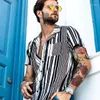 Camicie casual da uomo Moda uomo hawaiano estate stampa floreale spiaggia manica corta camicia da campo sottile top camicetta fitness abbigliamento