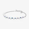 100% lien 925 argent Sterling traité perle de culture d'eau douce bleu cordon chaîne Bracelet pour femmes bijoux de mode cadeau de la Saint-Valentin