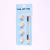 Doppelseitige Pinsel Nail Art Malwerkzeug Farbverlaufsschattierungsstift Nagelpunktierpinsel Schwammkopf Strassgriff-Set