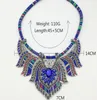 Chaînes Salut Femmes Bohème Collier Couleur Tissage Corde Rétro Exagéré Accessoires Femmes Style Ethnique Vintage Colliers