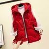 Женские жилеты Снятый капюшон Zip up up up up wemboat Женщины весна осень зимняя мода повседневная женщина милая теплая женщина жилеты верхняя одежда оптом 220827