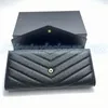 Designer de luxe mens femmes caviar long portefeuille classique détenteurs de passeport porte-carte porte-clés porte-carte Mini enveloppe Portefeuilles avec cartes de boîte porte-monnaie en cuir