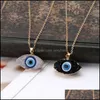 Colliers pendents Bleu Inspired Jewelry Evil Eye Druzy Stone Pendante Collier Resin Quartz Fashion Crystal For Women Drop de Sexyhanz DH9CJ