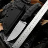 Högkvalitativ H8261 utomhusöverlevnad Rak jaktkniv D2 ETCHING Drop Point Blade Full Tang G10 Handle Fixed Blade Knives With Kydex