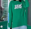 Erkek Hoodies Welldone Sweatshirts Yüksek Kaliteli Erkekler Kadın Orijinal Etiket Mürettebat Boyun Kol Mavi Baskı 11 Yaptı Kazak