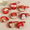 Christmas Decorations Mini Tin Box Christmas Small Storage Bag Santa Printed Headphones Coin Wallet Xmas Gift Candy Packing Bags TH0205