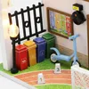 Arquitectura Casa de bricolaje 1 24 Aula Kit de casa de muñecas en miniatura Ensamblar Roombox Modelo de madera Edificio Muñeca Muebles Regalo de Navidad Juguetes para niños 220829