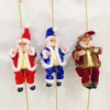 زينة عيد الميلاد سانتا كلوز على حبل تكرار تسلق لعبة القطعة الكهربائية دمية مع الديكور شجرة الموسيقى إعطاء الأطفال هدية عيد الميلاد 220829