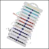 Braccialetti con ciondoli 12Pc / Pack Summer Beach Bracciale con occhio diabolico Cristallo di vetro Perline Amicizia Gioielli Braccialetti con ciondoli Bella Wom Sport1 Dhirz