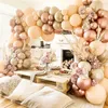 Décorations de Noël Café Brown Ballon Garland Arch Kit Fête d'anniversaire Enfants Latex Ballon Baby Shower Teddy Bear Thème Ballon Décor 220829