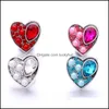 CLASPS HOOKS NOOSA 18mm Ginger Snap Jewelry Waterdrop Rhinestone Love Heart Pearl Beads Diy Necklace Armband Accessor DHSeller2010 DH057