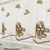 カーテンキッチンカフェウィンドウホームデコレーション刺繍フラットクロスポリエステル /コットンホワイトアメリカン