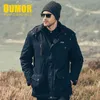 Jaquetas masculinas oumor masculino de inverno longa lã quente e casual 2 em 1 jaqueta de jaqueta de jaqueta homens outono algodão militar bolsos grossos cargo parka homens 5xl l220830