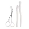 Moda 3pcs sobrancelha de sobrancelhas kit de sobrancelha atacado Scissors Scissors sobrancelhas seguras barbeador para iniciantes