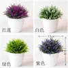 装飾的な花人工植物グリーンボンサイスモールツリーポットフェイクフラワーポット装飾品用リビングルームオフィスの装飾