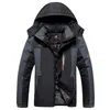 メンズジャケット冬のフリース暖かい厚いパーカージャケットコート高品質の屋外アウトウェア防水フード付きカジュアルL9XL 220829