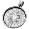 Pendentif Colliers 48 pièces 4 styles plateaux 24pcs rond carré coeur larme et verre brillant cabochon dôme tuiles pour crafti