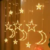زينة عيد الميلاد LED String Lights Moon Star Xmas Year 2022 Curtain Lamp for Home Noel