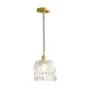 Pendant Lamps Crystal Glass Lamp Living Room Fixtures European Retro Lighting Vintage Single Head