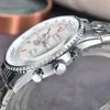 1884 Men Top Luxury Brand 43 -мм квартальные наручные часы. Аккумуляторная батарея полная нержавеющая сталь 6 -контактный хронограф Календарь Календарь Корпус Watch Relog9274710