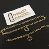 Set Fashion Stud Necklace Bracelet Double G Letter Personality Ladies Wedding Party Designer Jewelry High Quality