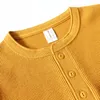 Blusas masculinas 315g pesado americano retrô chaque camisa sweater waffle algodão henry colar de manga longa camiseta homens magôs de base slim 220830