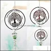 Objetos decorativos Figuras Objetos decorativos Figuras 3D Metal girating Wind Chime Christmas Pingente Wall Hanging SP Bdesybag Dhrze