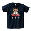 Moda casal casual mass camisetas urso impressão marca mangas curtas m-5xl