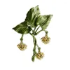 Brooches Vintage Plant Leaf For Women Leaves Pearl Ginkgo Brooch Pin Corsage Classic Party Accessories