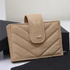 22SS Luxury Brand Ladies Multicolor Card Titular Classic Designer Cowhide Ladies Coin Clip Party Pretty Lady Popularity Wallet for Women