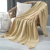 Blankets Cotton Travel Airplane Sofa Plaid Mantas Home Decor Office Nap Baby Knitted Thread Blanket Winter Bedspread On Bed