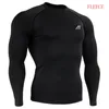 Racing Jackets Men's Cycling Base Layer Running Shirt Men Bodybuilding Sport T-shirt Long Sleeve Compression Top Gym T Fitness Tight