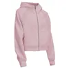 Damesjacks Yoga -outfits Pakken Pakken SCUBA ZAPPER HOODIE Loose Fitness Gym Plush Sweater Hoodies Katoen Sweatshirt Tracksuit Women