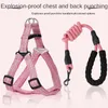 Dog Collars Pet Chest And Back Leash Set Adjustable Soft Breathable Accessories For Chihuahua Pug Small Puppy Lead Harness