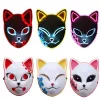 Festmasker Demon Slayer Tanjirou Mask Sabito Mascarilla Anime Makomo Cosplay Masques Halloween Costume Mascaras LED