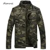 Mensjackor DiMusi Autumn Mens Bomber Jackets Casual Man Camouflage Army Militärrockar Mens Slim Outwear Windbreaker Jackets kläder 220830